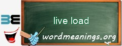 WordMeaning blackboard for live load